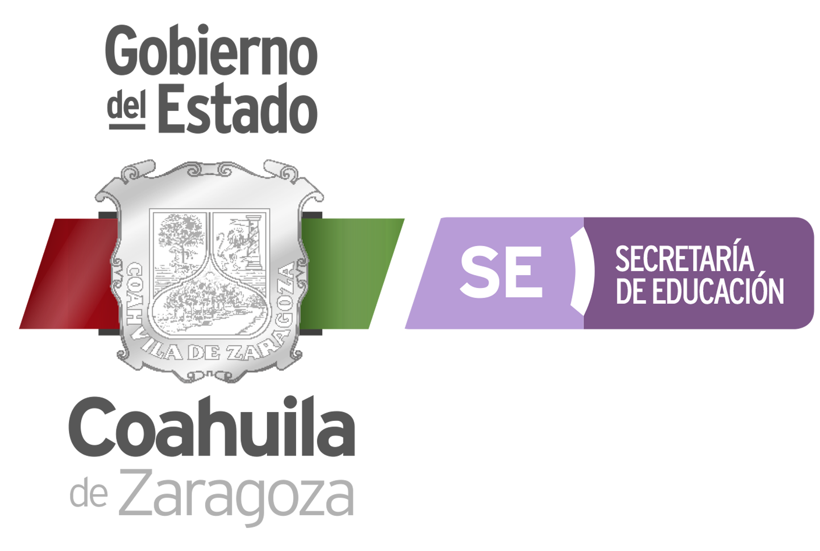 Escudo del estado de Coahuila de Zaragoza y logo de la SE